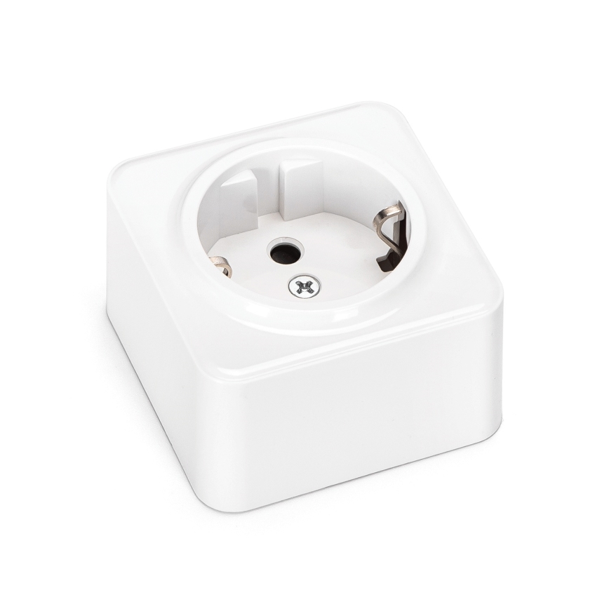 Aigostar - Prise murale domestique SCHUKO 250V blanche