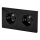 Aigostar - Prise murale double SCHUKO 230V/16A avec cadre, noire