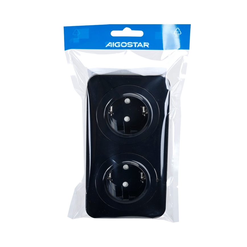 Aigostar - Prise murale double SCHUKO 250 V / 16 A