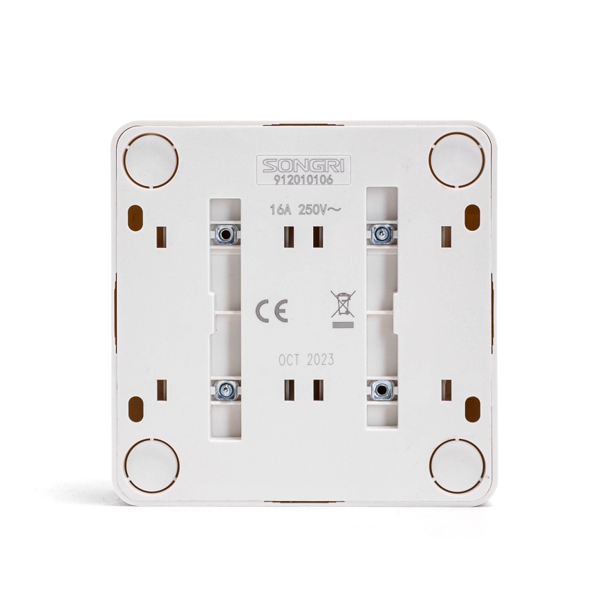 Aigostar - Prise murale quadruple SCHUKO 250V blanche