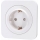 Aigostar - Prise murale SCHUKO 250 V/16 A avec cadre, blanche
