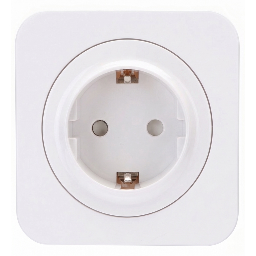 Aigostar - Prise murale SCHUKO 250 V/16 A avec cadre, blanche