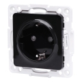 Aigostar - Prise murale SCHUKO 250V sans cadre, noire