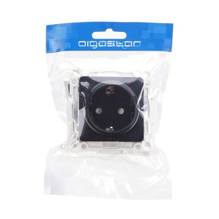 Aigostar - Prise murale SCHUKO 250V sans cadre, noire
