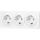 Aigostar - Prise murale triple SCHUKO avec cadre, 250 V/16 A, blanche