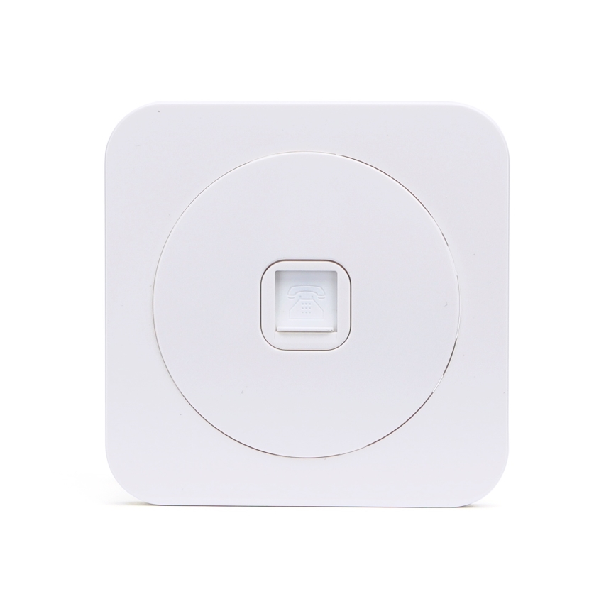 Aigostar - Prise téléphonique blanche avec cadre