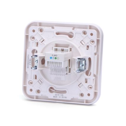 Aigostar - Prise téléphonique blanche avec cadre