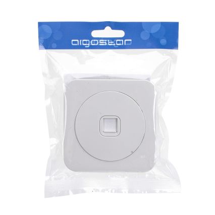 Aigostar - Prise téléphonique blanche avec cadre
