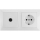 Aigostar - prise TV et prise SCHUKO 230 V avec cadre blanc