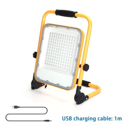 Aigostar - Projecteur à intensité variable rechargeable LED/100W/5V 6500K IP65 15000 mAh