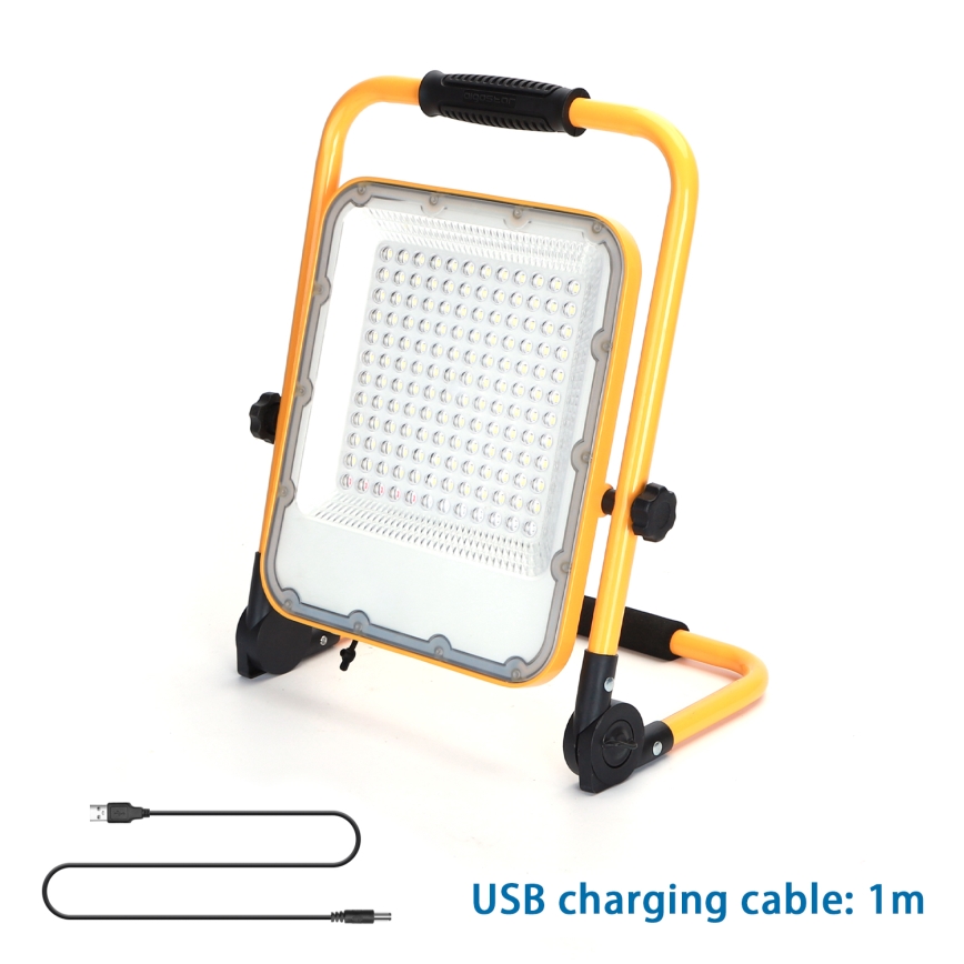 Aigostar - Projecteur à intensité variable rechargeable LED/100W/5V 6500K IP65 15000 mAh