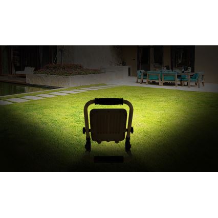 Aigostar - Projecteur à intensité variable rechargeable LED/100W/5V 6500K IP65 15000 mAh