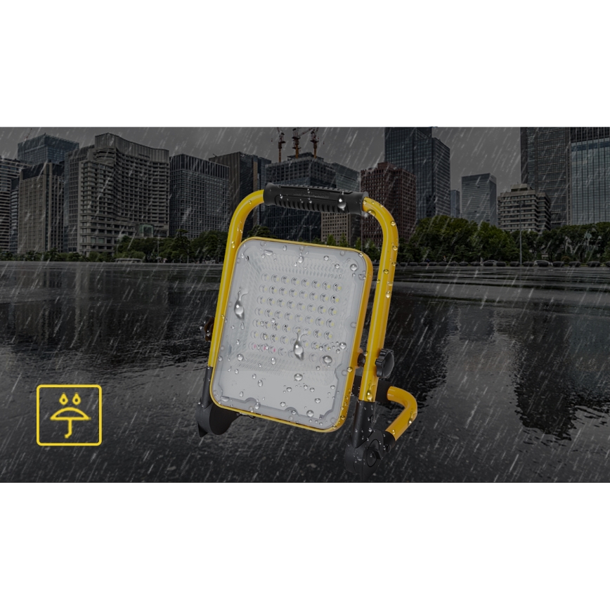 Aigostar - Projecteur à intensité variable rechargeable LED/100W/5V 6500K IP65 15000 mAh