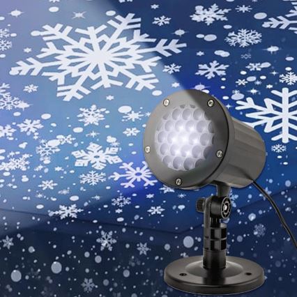 Aigostar - LED projecteur extérieur de flocons de Noël LED/5W/230V IP44 blanc froid