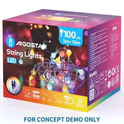 Aigostar - projecteur LED de Noël à flocons de neige LED/5W/230V blanc froid noir/blanc