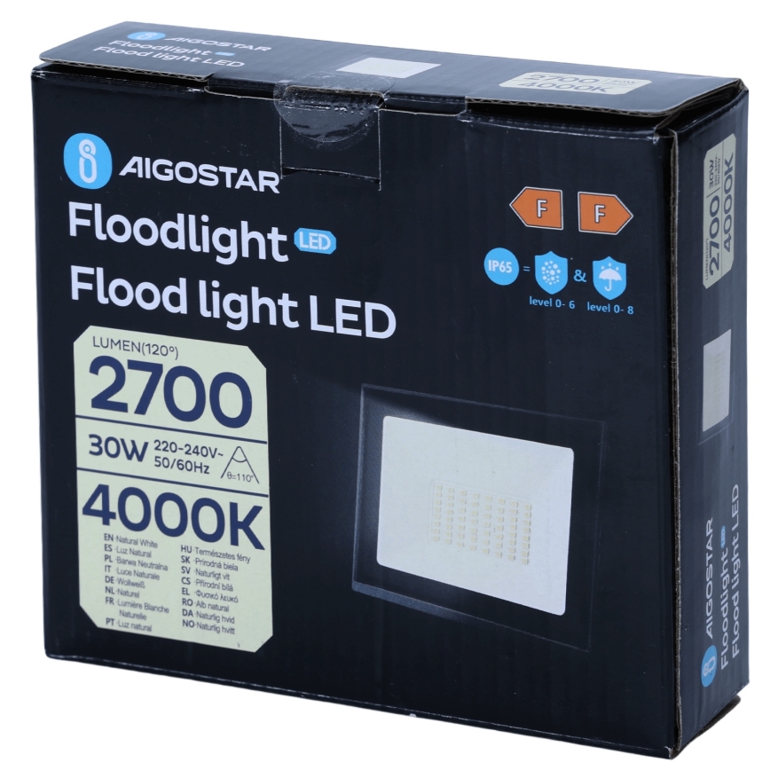 Aigostar - Projecteur LED/30W/230V 4000K IP65
