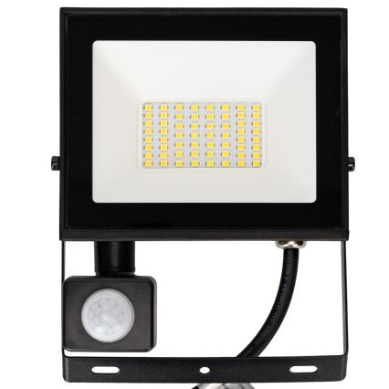 Aigostar - Projecteur LED 30W avec détecteur, 230V, 6500K, IP65