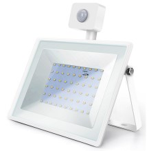 Aigostar - Projecteur LED avec détecteur LED/50W/230V 4000K IP65 blanc
