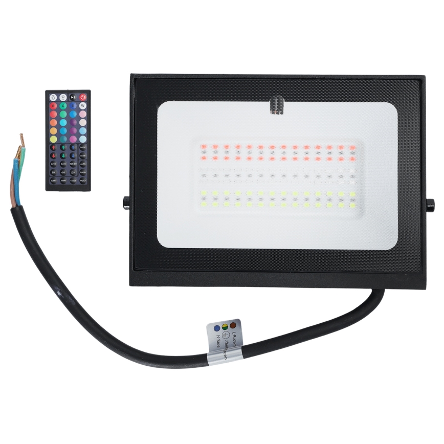 Aigostar - projecteur LED RVB dimmable LED/50W/230V IP65 + télécommande