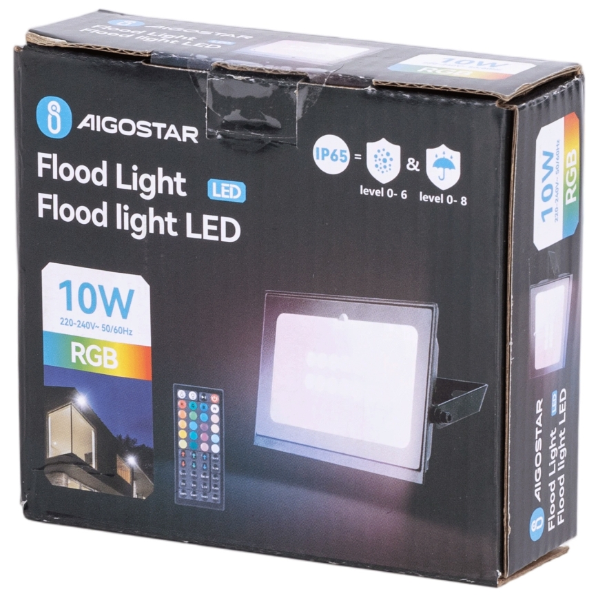Aigostar - Projecteur LED RGB dimmable LED/20W/230V IP65 + télécommande