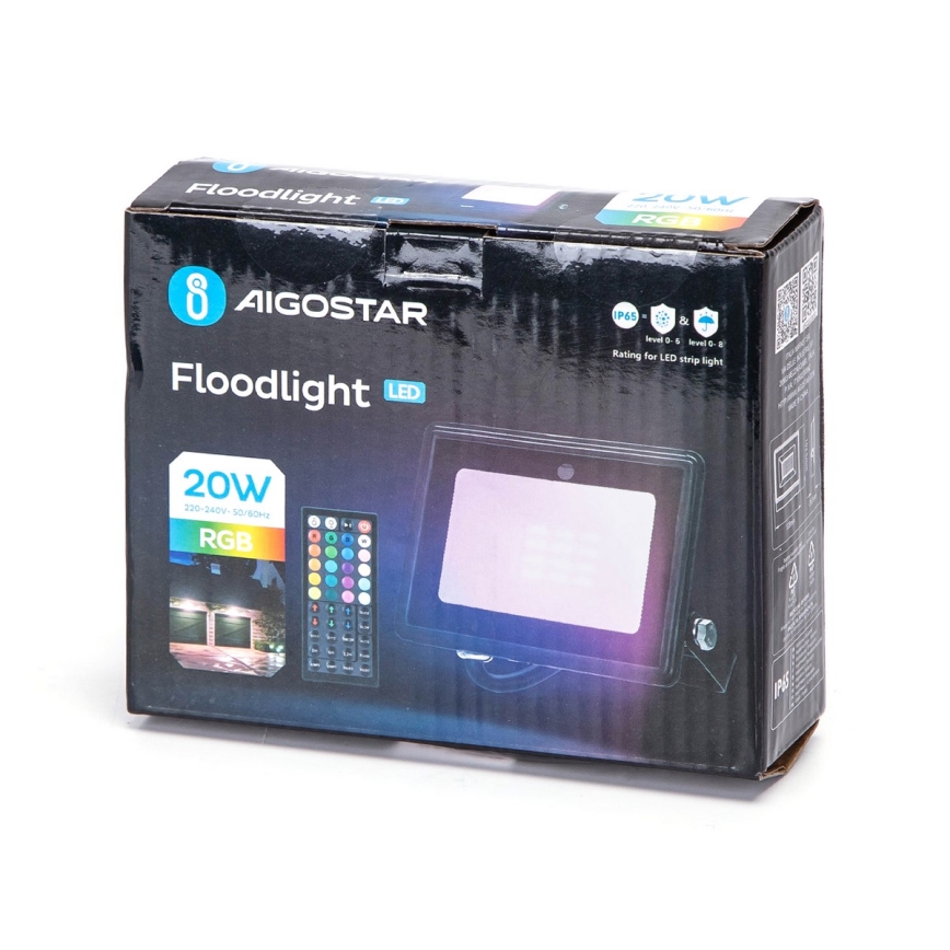 Aigostar - Projecteur LED RGB LED/20W/230V IP65 + télécommande