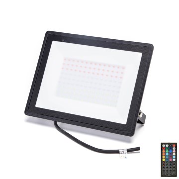 Aigostar - Projecteur LED RGBW dimmable/100W/230V IP65 + télécommande