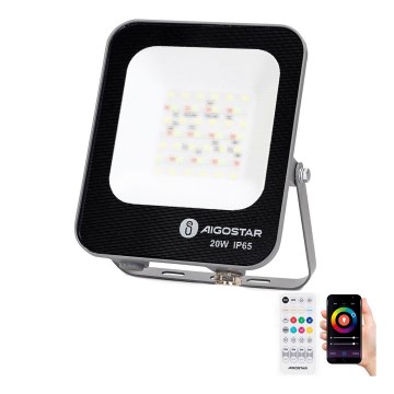 Aigostar - Projecteur RGBW à intensité variable MESH Smart LED/20W/230V 6500K IP65 + télécommande