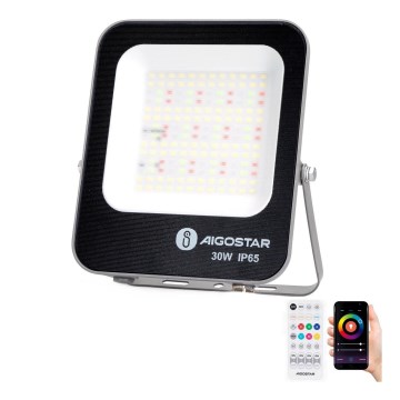 Aigostar - Projecteur RGBW à intensité variable MESH Smart LED/30W/230V 6500K IP65 + télécommande