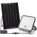 Aigostar - Projecteur solaire à intensité variable avec détecteur LED/120W/3,4V 6500K IP66 8000 mAh + Télécommande