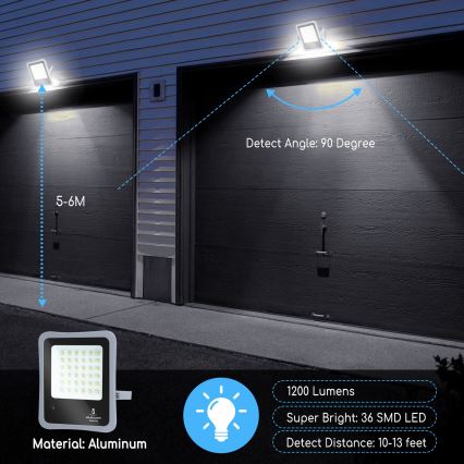 Aigostar - Projecteur solaire à intensité variable LED/100W/3,2V IP65 10000 mAh + Télécommande