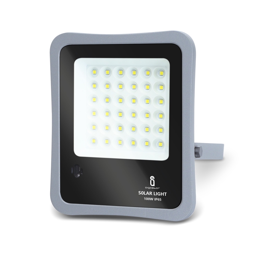 Aigostar - Projecteur solaire à intensité variable LED/100W/3,2V IP65 10000 mAh + Télécommande
