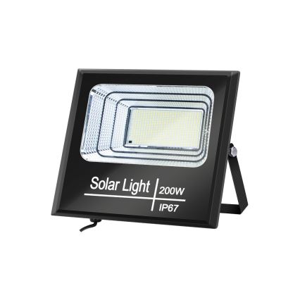 Aigostar - Projecteur solaire à intensité variable LED/200W/3,2V IP67 + télécommande