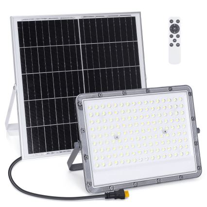 Aigostar - Projecteur solaire à intensité variable LED/200W/3,4V IP65 + Télécommande