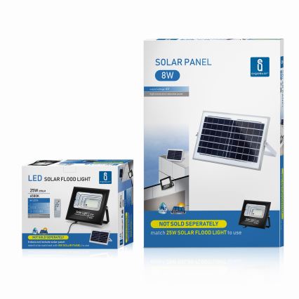 Aigostar - Projecteur solaire à intensité variable LED/25W/3,2V IP67 5000 mAh + Télécommande