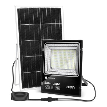 Aigostar - Projecteur solaire à intensité variable LED/300W/3,2V IP66 + Télécommande
