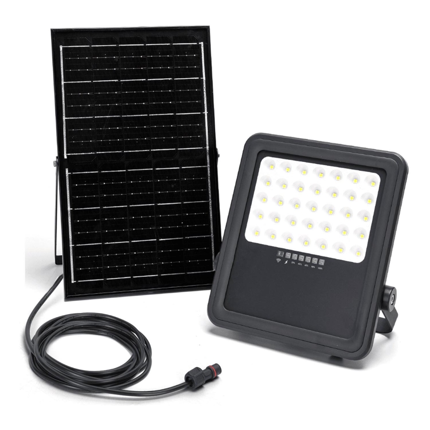 Aigostar - Projecteur solaire à intensité variable LED/300W/3,4V IP65 + Télécommande