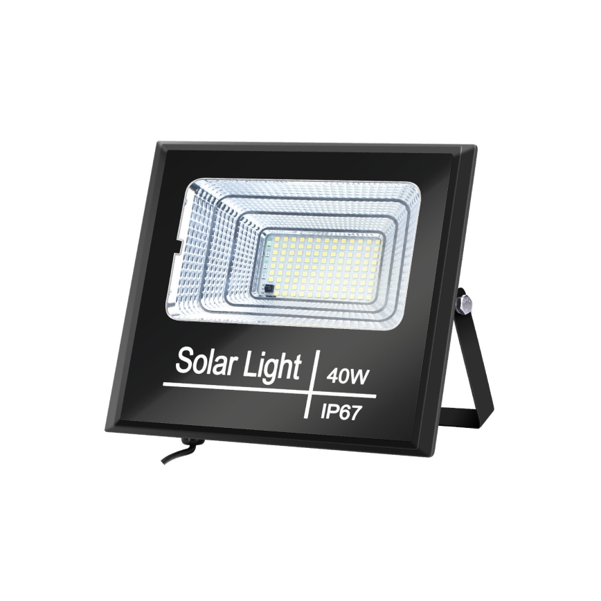 Aigostar - Projecteur solaire à intensité variable LED/40W/3,2V IP67 2000 mAh + Télécommande