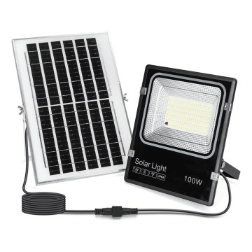Aigostar - projecteur solaire LED/100W/3,2V 2000mAh 3000K/4000K/6500K IP66 + télécommande