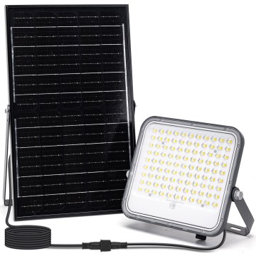 Aigostar - Projecteur solaire LED dimmable 150W/3,4V 3000/4000/6500K IP66 12000 mAh + télécommande