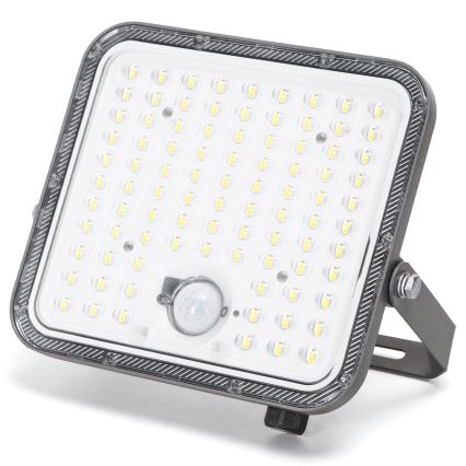 Aigostar - Projecteur solaire LED dimmable avec capteur LED/120W/3,4V 6500K IP66 8000 mAh + télécommande