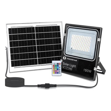 Aigostar - Projecteur solaire RGB à intensité variable LED/15W/3,2V IP66 + Télécommande