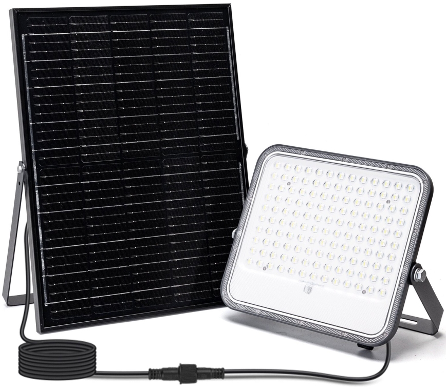 Aigostar - Projecteur solaire RGBW à intensité variable LED/200W/3,4V IP66 + Télécommande