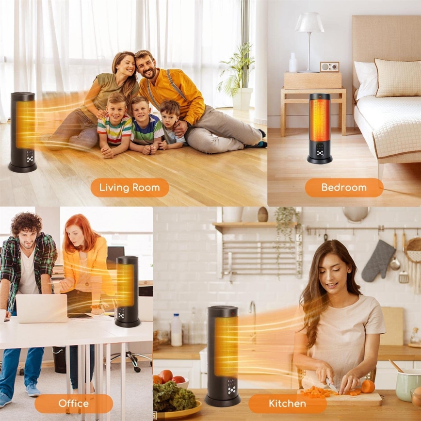 Aigostar - Chauffage électrique 1500W/230V + télécommande