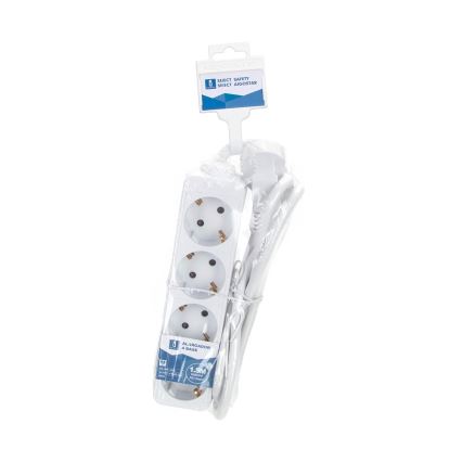 Aigostar - Rallonge 4Z Type F 1,5m blanc SCHUKO