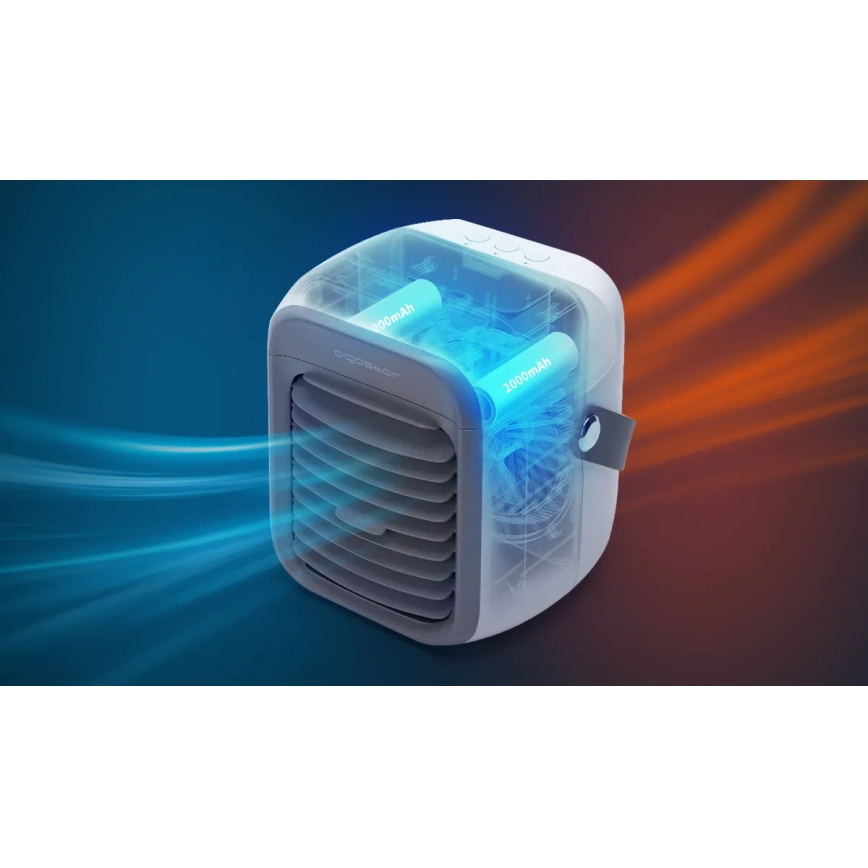 Aigostar - Refroidisseur d'air portable 8W/5V blanc