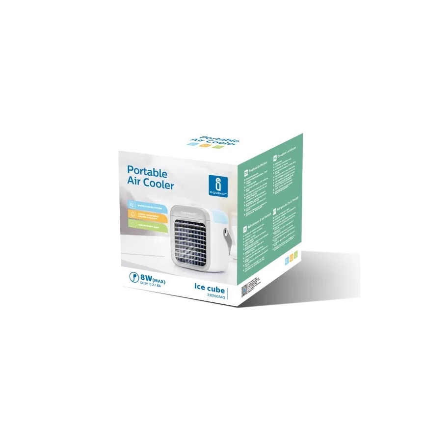 Aigostar - Refroidisseur d'air portable 8W/5V blanc