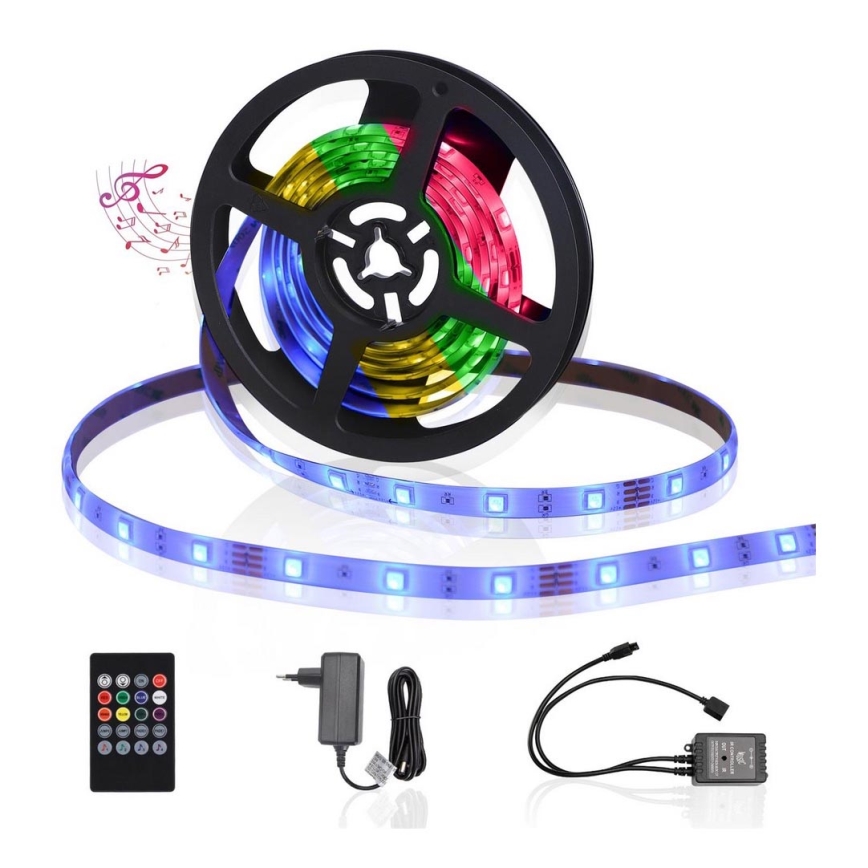 Aigostar - Ruban d'extérieur à intensité variable LED RGB LED/24W/12/230V IP65 + télécommande