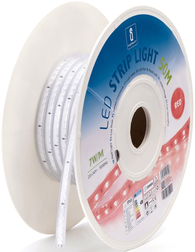 Aigostar - Ruban LED/350W/230V 50m rouge IP65