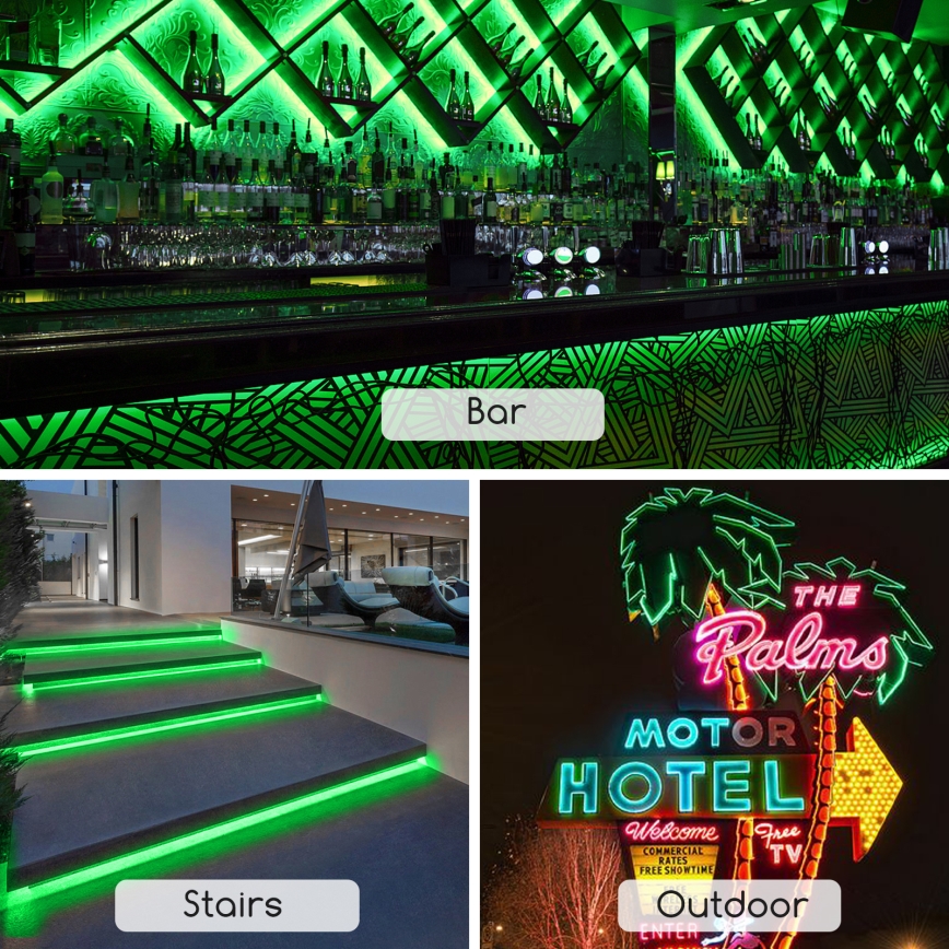 Aigostar - Ruban LED/350W/230V 50m vert IP65