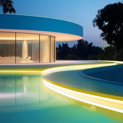 Aigostar - Bande LED solaire dimmable LED/20W/3,2V 20 m 2700K IP65 20000 mAh + télécommande